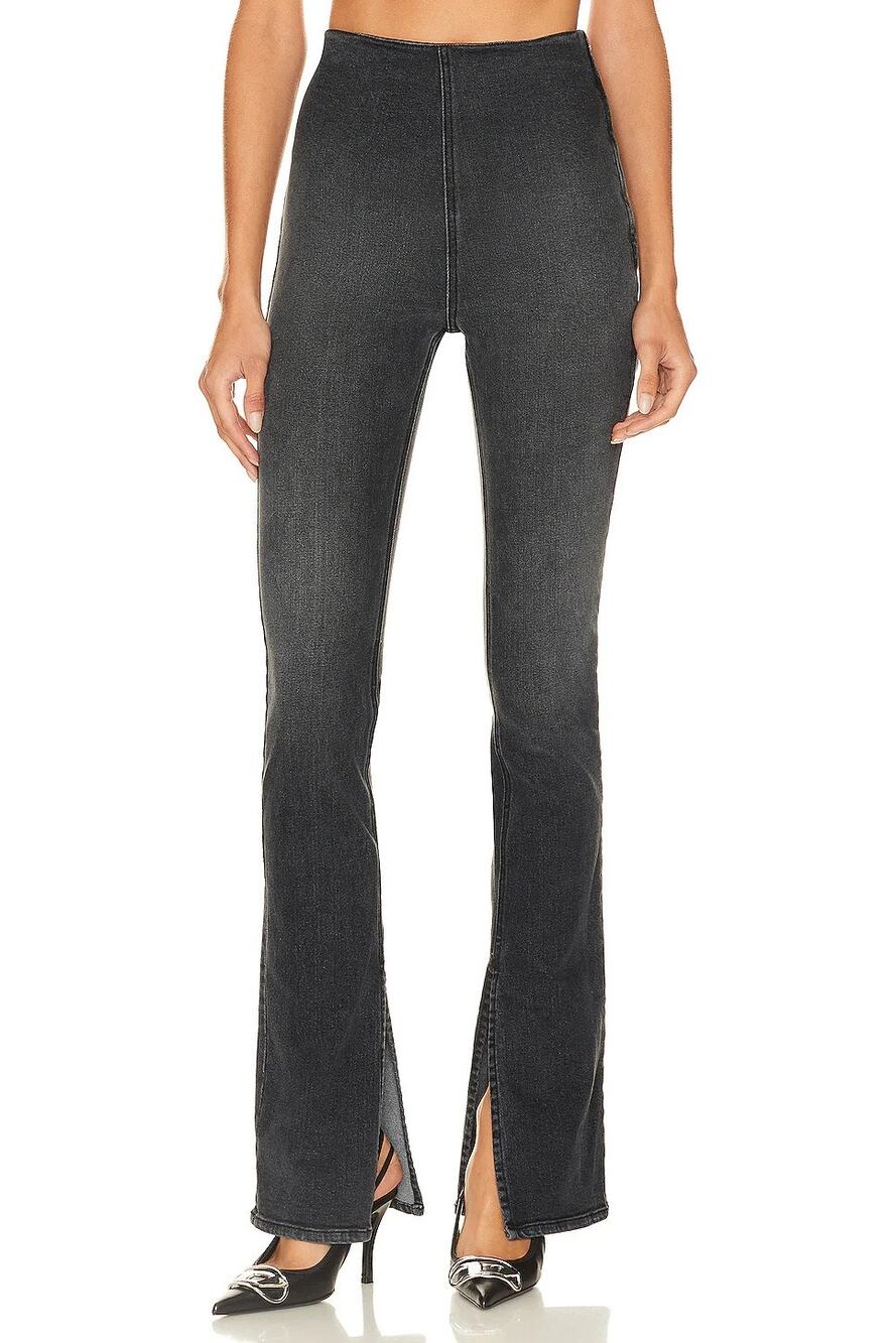 EB Denim Flared Split Hem Jeggings Streetwear Casual Y2K Fall Distressed XS
